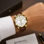 BINBOND 6818G Premium Blue Dial Quartz Watch - Image 4