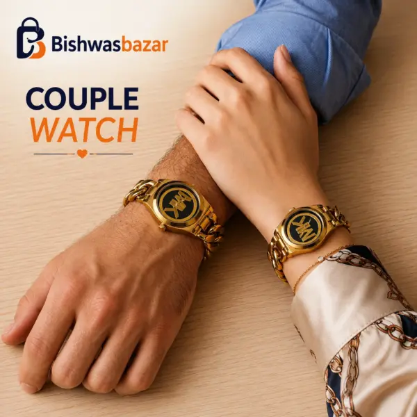 Luxury Couple Watch Set – Premium Gold Couple Watch for Men & Women